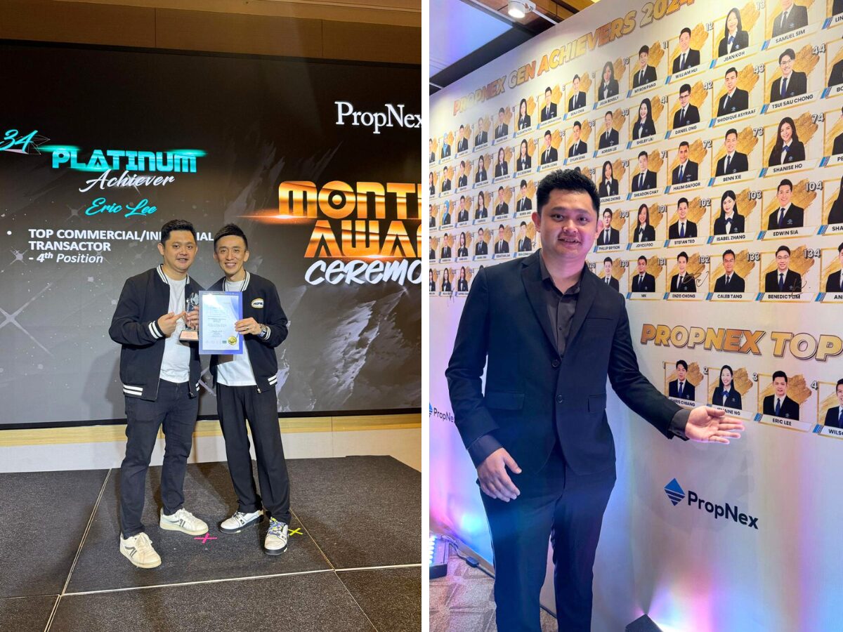 Eric Lee received 2nd Runner-Up in the Propnex Gen Achievers 2024