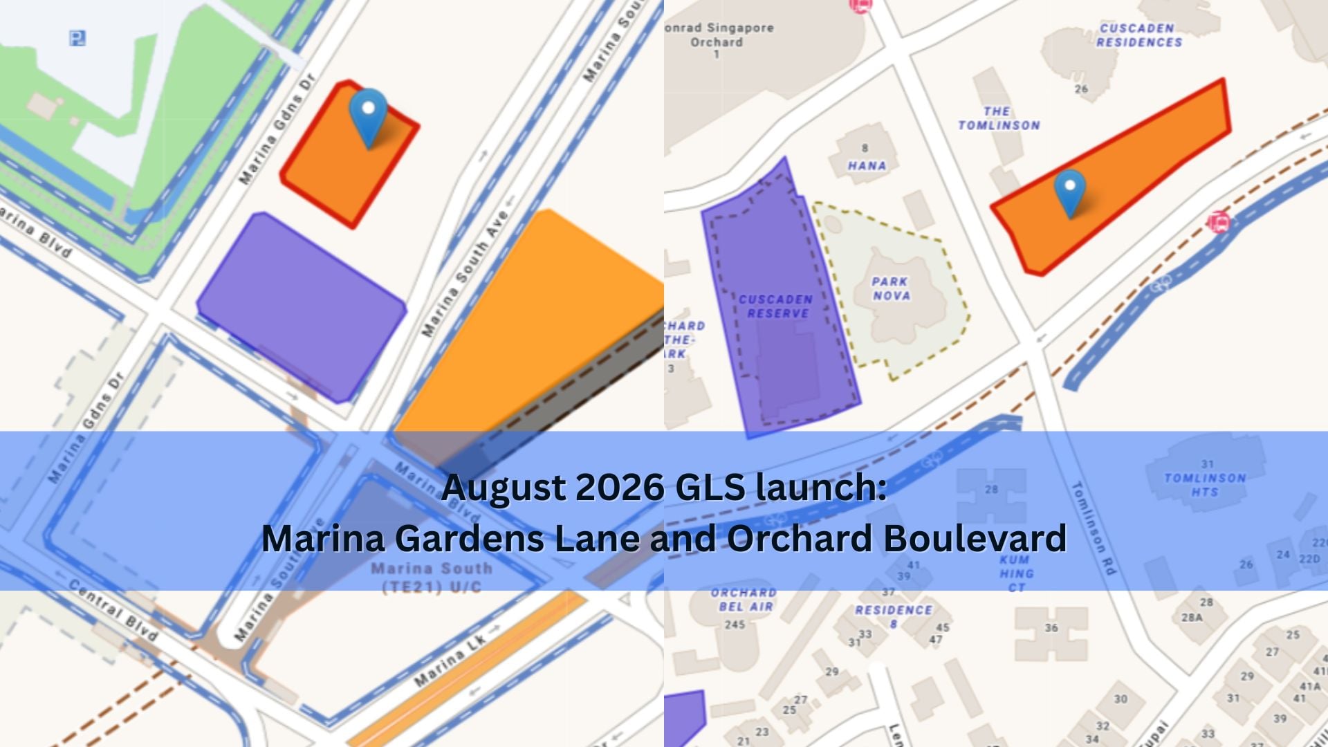 URA releases Marina Gardens Lane and Orchard Boulevard sites